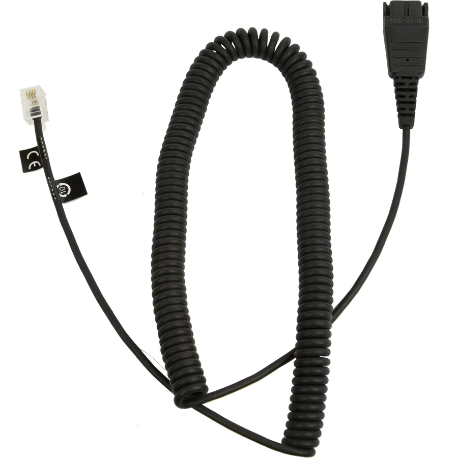 Jabra 8800-01-06 telefonkablar 0,5 m Svart