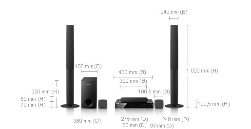 Samsung HT-TZ222 home cinema system 5.1 channels – image 2