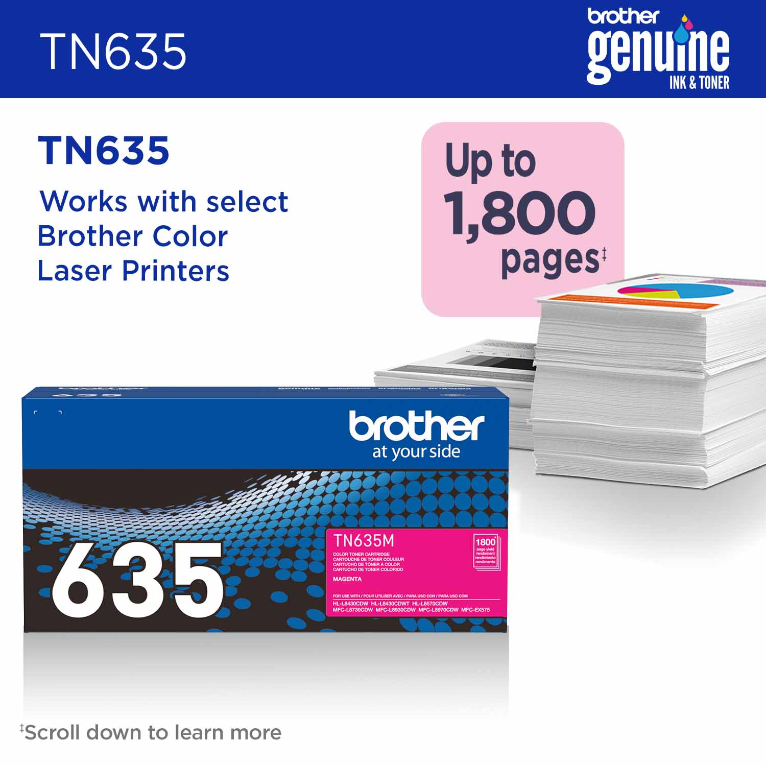 Brother TN-635M toner cartridge 1 pc(s) Original Magenta – image 2