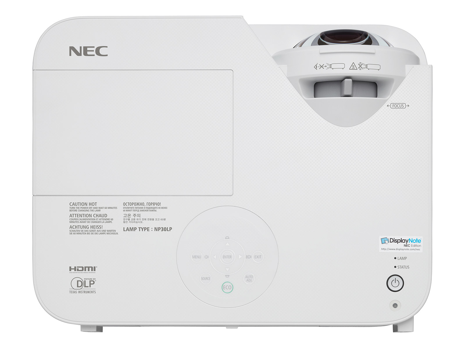 NEC M352WS Standard throw projector 3500 ANSI lumens DLP WXGA (1280x800) 3D White – image 5