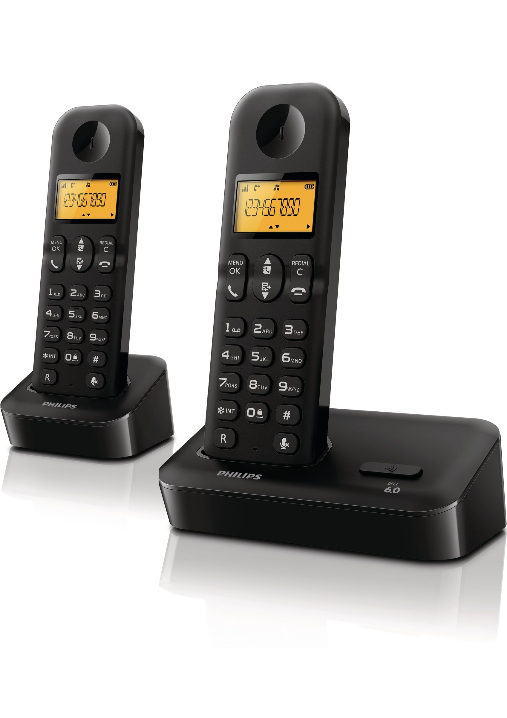 Philips D1502B/BR telephone Caller ID Black – image 1