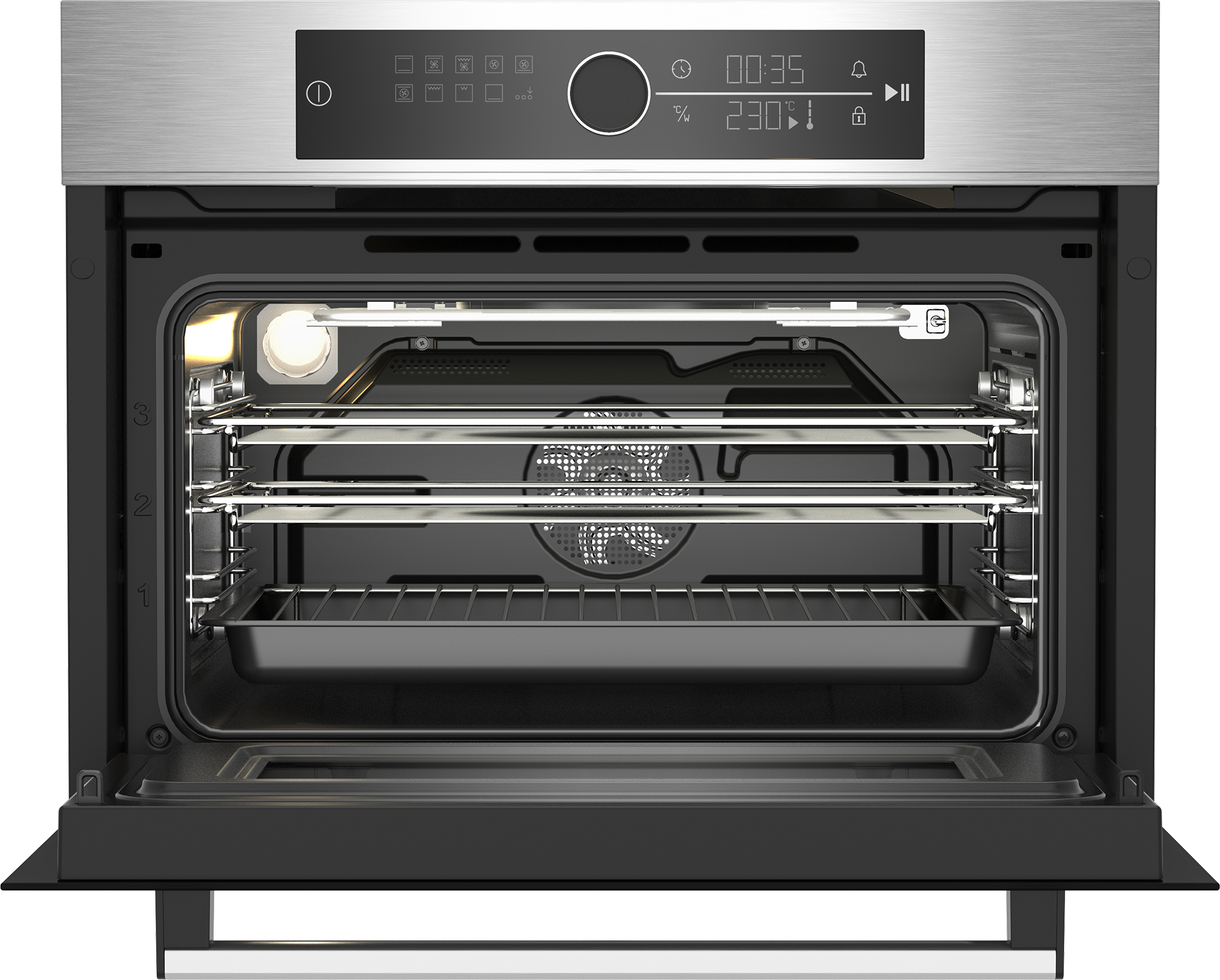 Beko BBCW12400X 45cm Built-In Compact Multi-Function Oven Microwave – image 3