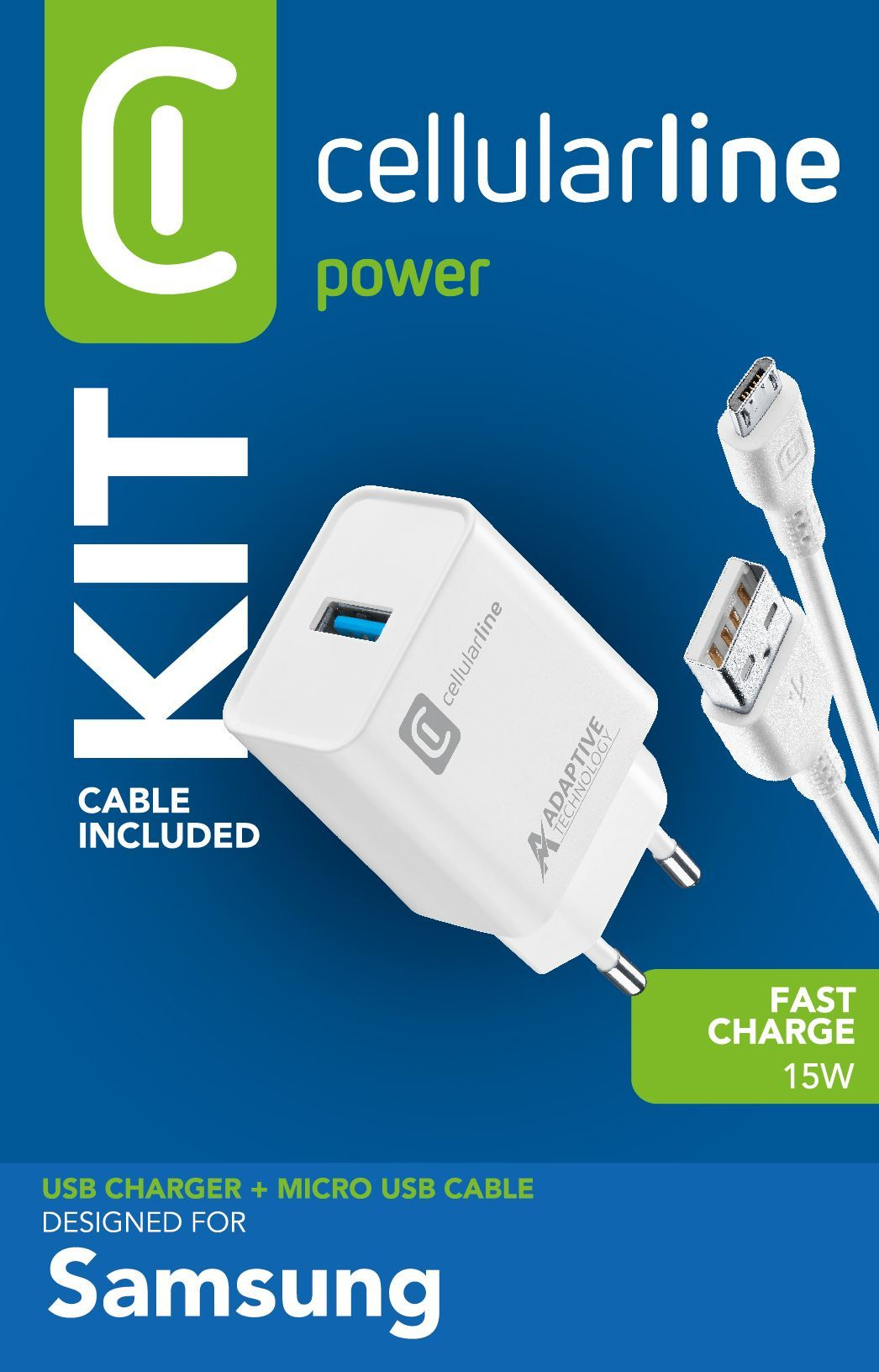 Cellularline Adaptive Fast Charger Kit