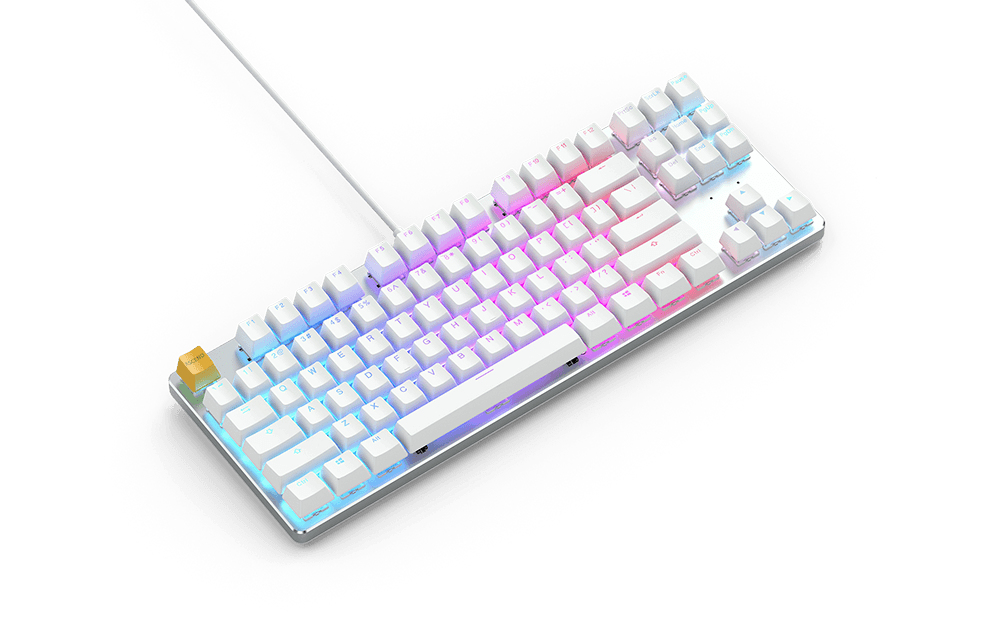 Glorious Gaming GMMK keyboard USB QWERTY US International Silver, White – image 2
