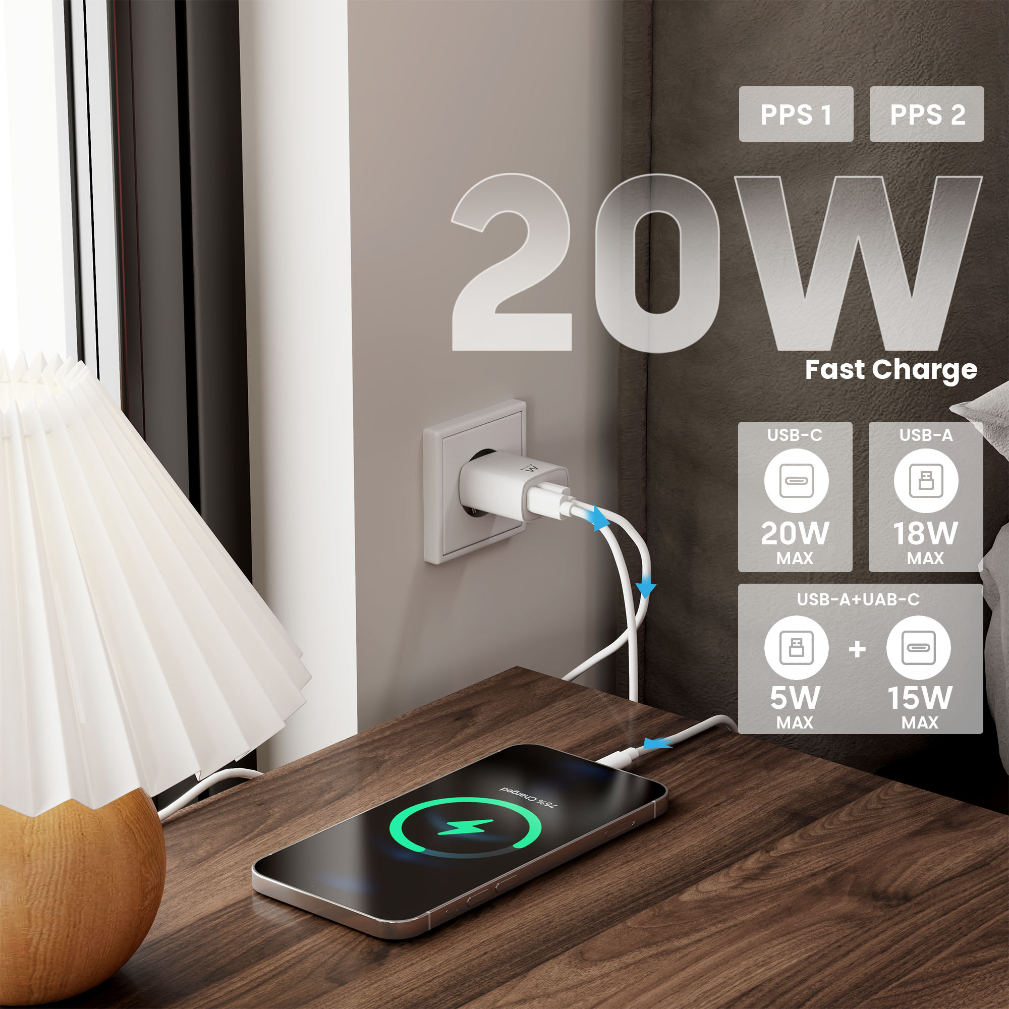 Ewent EW1321_R1 mobile device charger Universal White AC Fast charging Indoor – image 4