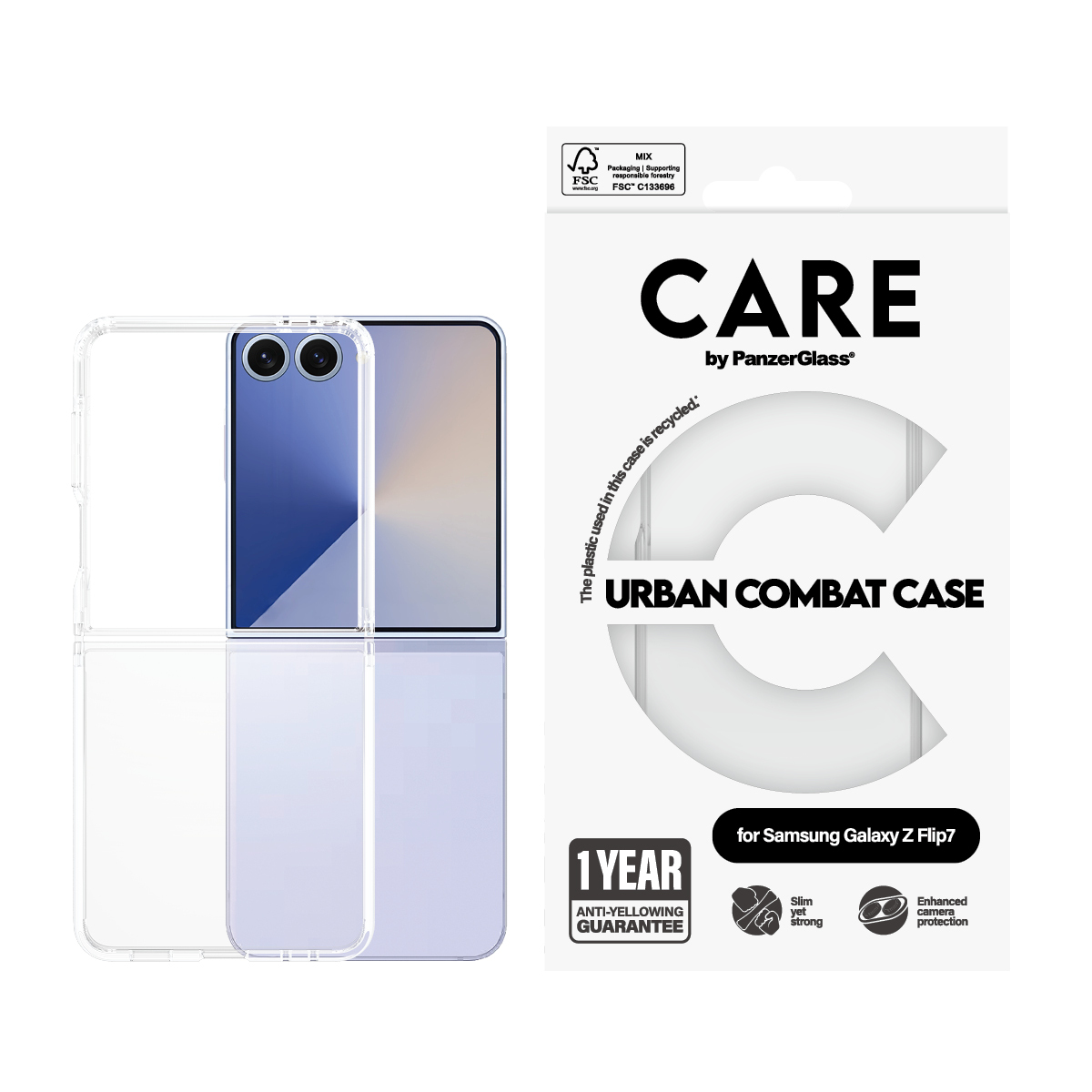PanzerGlass CARE™ by PanzerGlass® Urban Combat Case Transparent Samsung Galaxy Z Flip7 – image 2