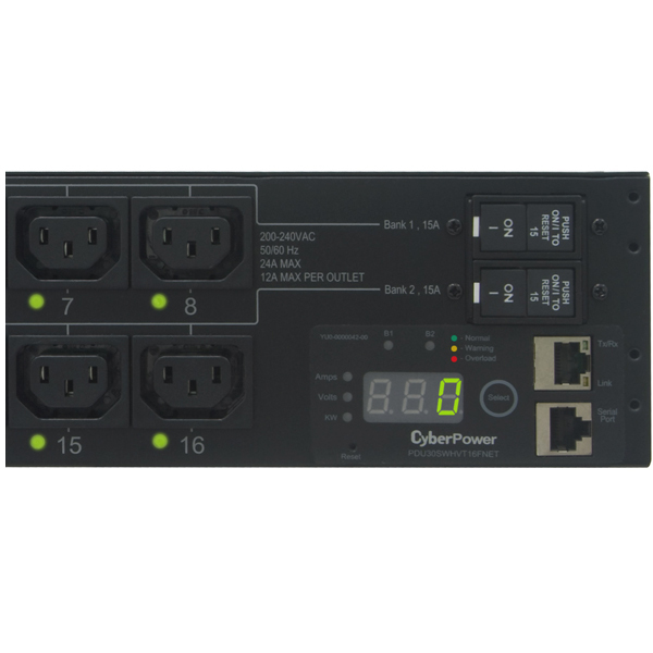 CyberPower PDU30SWHVT16FNET power distribution unit (PDU) 16 AC outlet(s) 2U Black – image 4