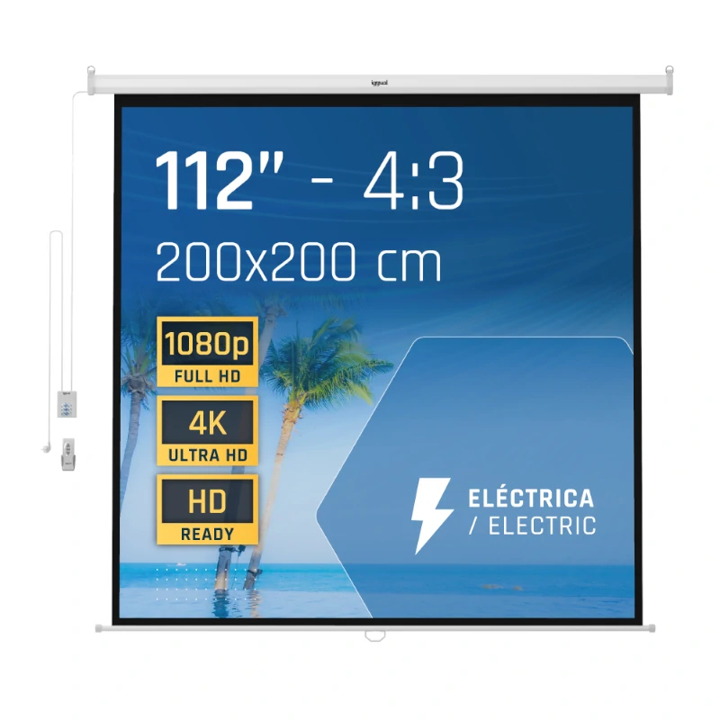 iggual PSIES200 projection screen 2.82 m (111") 1:1 – image 9