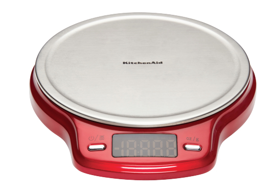 KitchenAid KD151BXERA kitchen scale Red, White Countertop Round Electronic kitchen scale