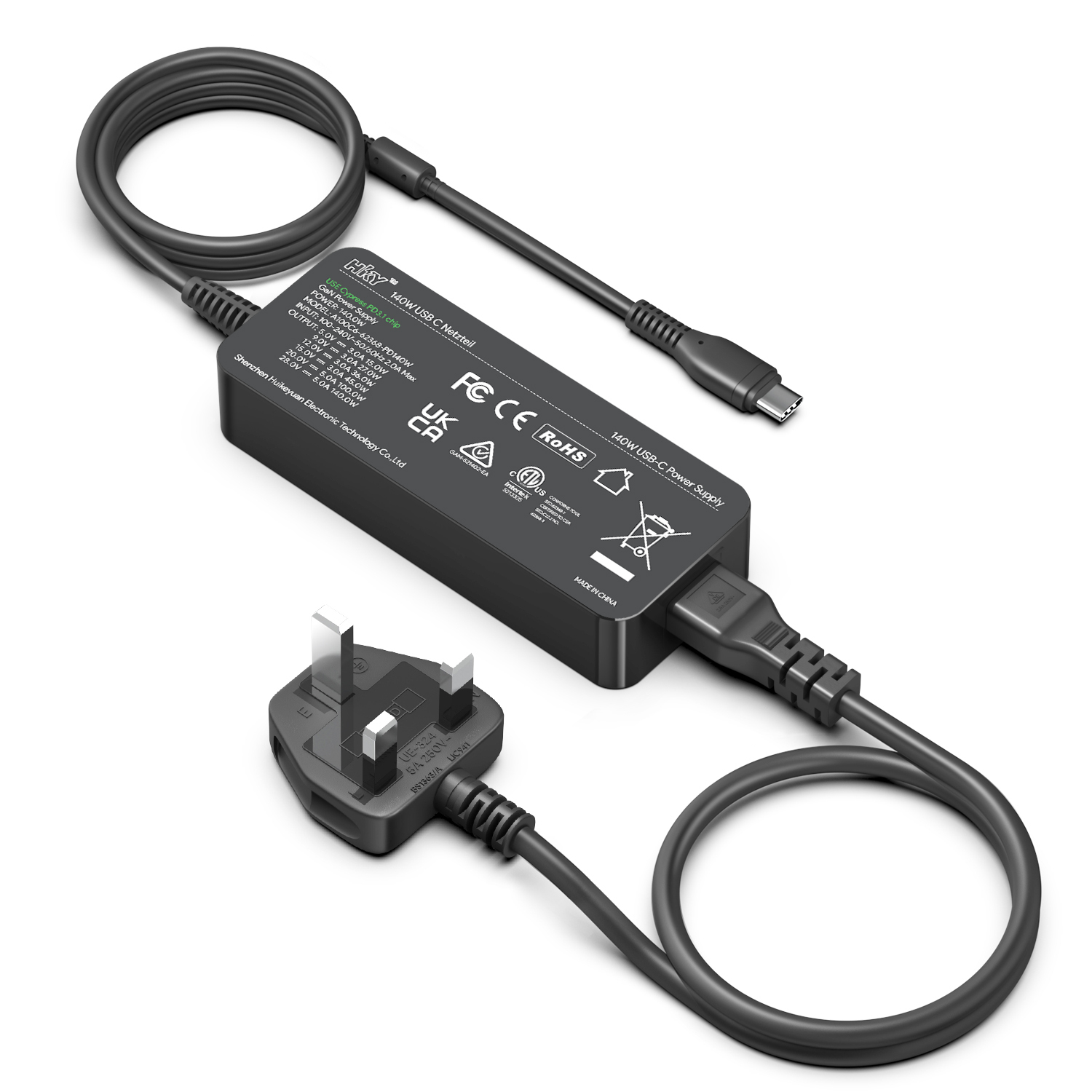 Origin Storage Origin 140W USB-C Adapter with UK Cable
