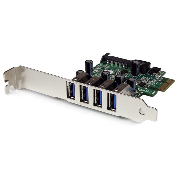 StarTech.com 4 Port PCIe USB 3.0 Card TAA UASP PEXUSB3S4V