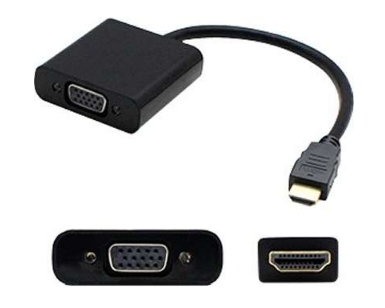 HP 701943-001 video cable adapter VGA (D-Sub) HDMI Type A (Standard) Black