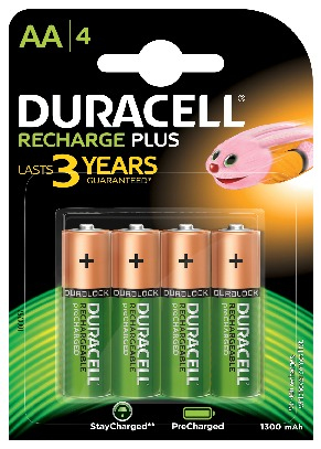 Duracell 4 LR06 1300mAh Wiederaufladbarer Akku Nickel-Metallhydrid (NiMH)