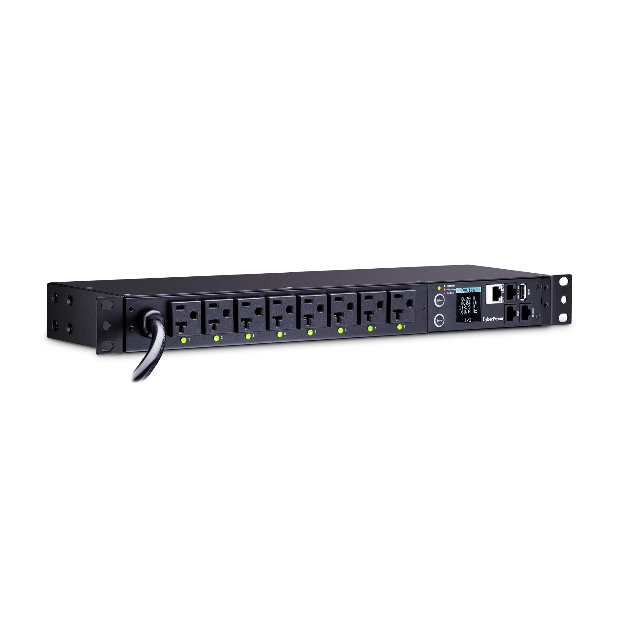 CyberPower PDU41002 power distribution unit (PDU) 8 AC outlet(s) 1U Black – image 3