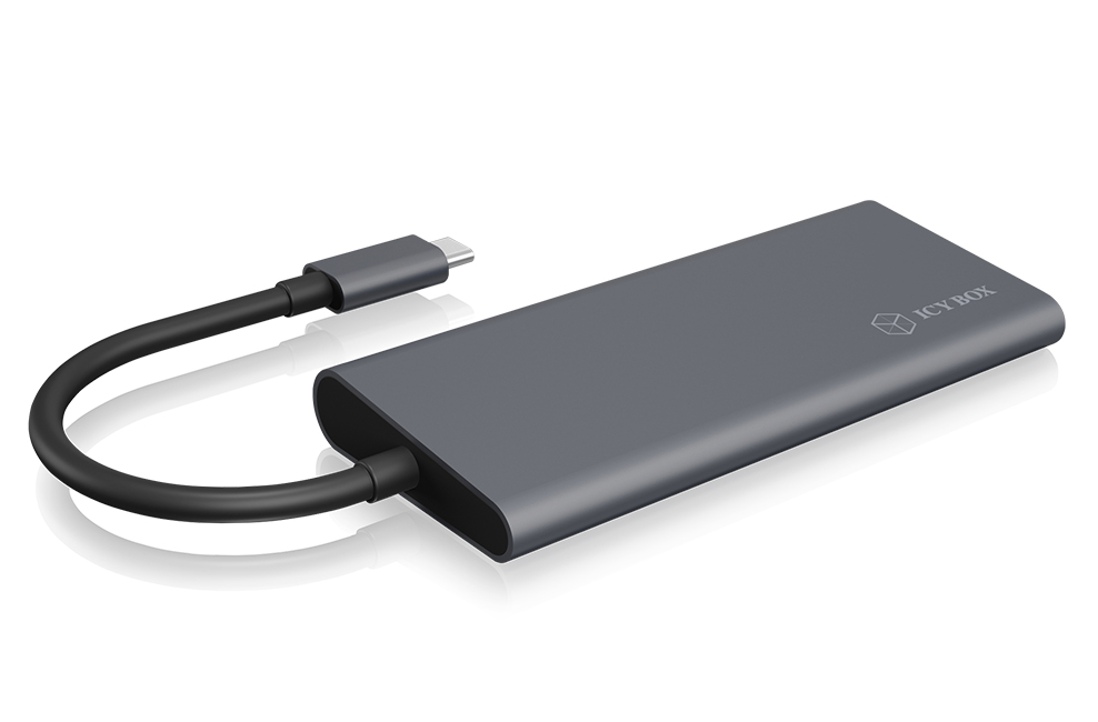 ICY BOX IB-DK4022-CPD Wired USB 3.2 Gen 1 (3.1 Gen 1) Type-C Anthracite, Black – image 3