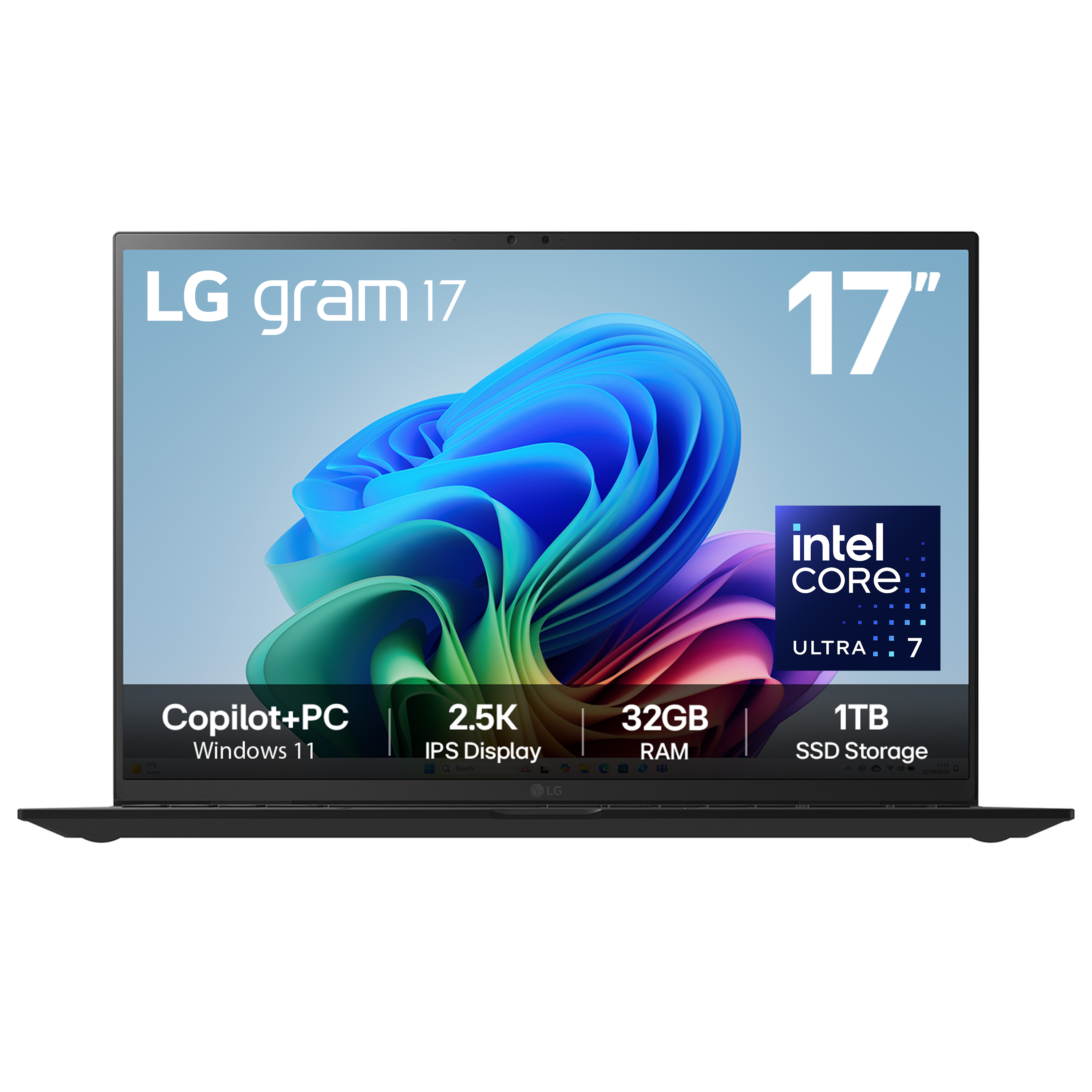 LG Gram 17Z90TL-G.AU88A1 laptop Intel Core Ultra 7 256V Ultraportatile 43,2 cm (17") 2.5K 32 GB LPDDR5x-SDRAM 1 TB SSD Wi-Fi 7