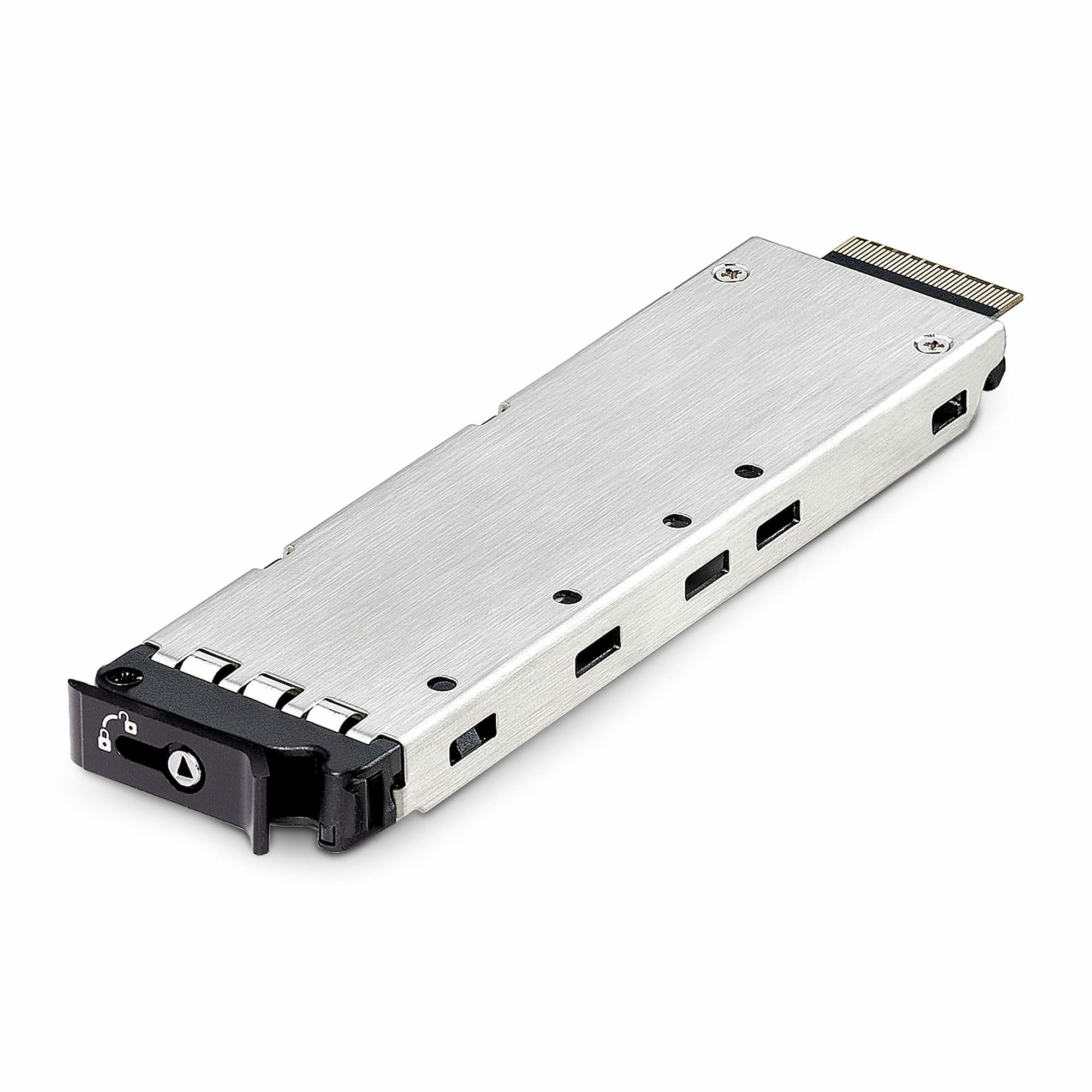 StarTech.com M.2 NVMe SSD Drive Tray for use in PCIe Expansion Product Series - Drive Tray for an Additional Hot Swappable Drive (TR-M2-REMOVABLE-PCIE) - Interface adapter - M.2 - M.2 NVMe Card / PCIe 4.0 (NVMe) - PCIe 4.0 - black, silver
