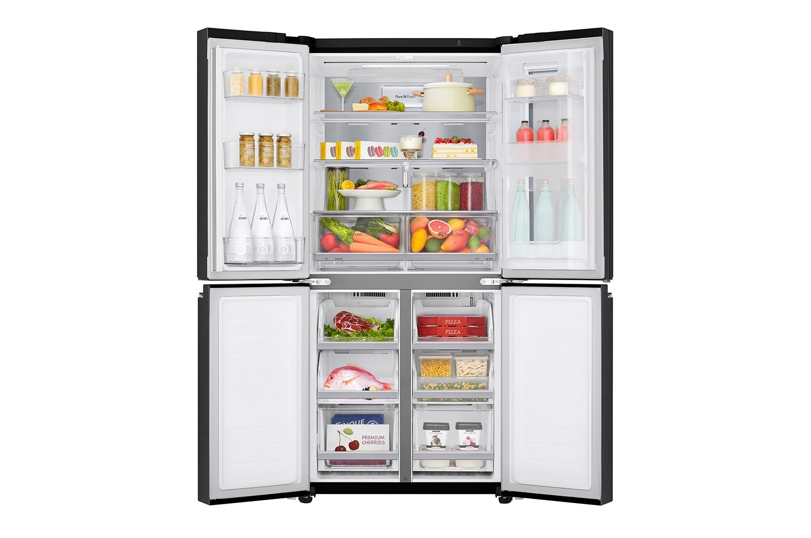 LG InstaView GMQ844MC5E side-by-side refrigerator Freestanding – image 5