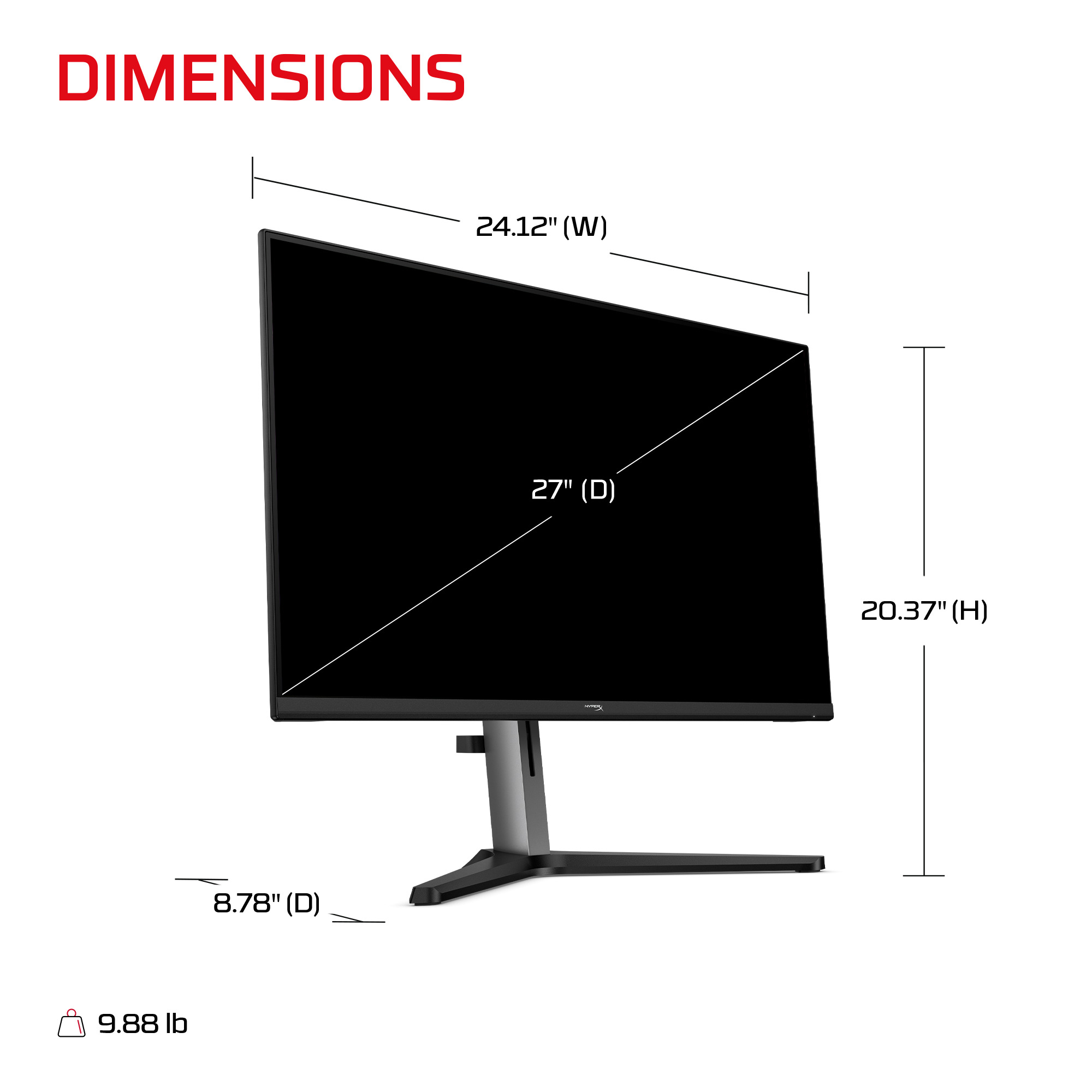 HP HyperX OMEN 27 inch FHD 144Hz Gaming Monitor - OMEN 27e – image 7