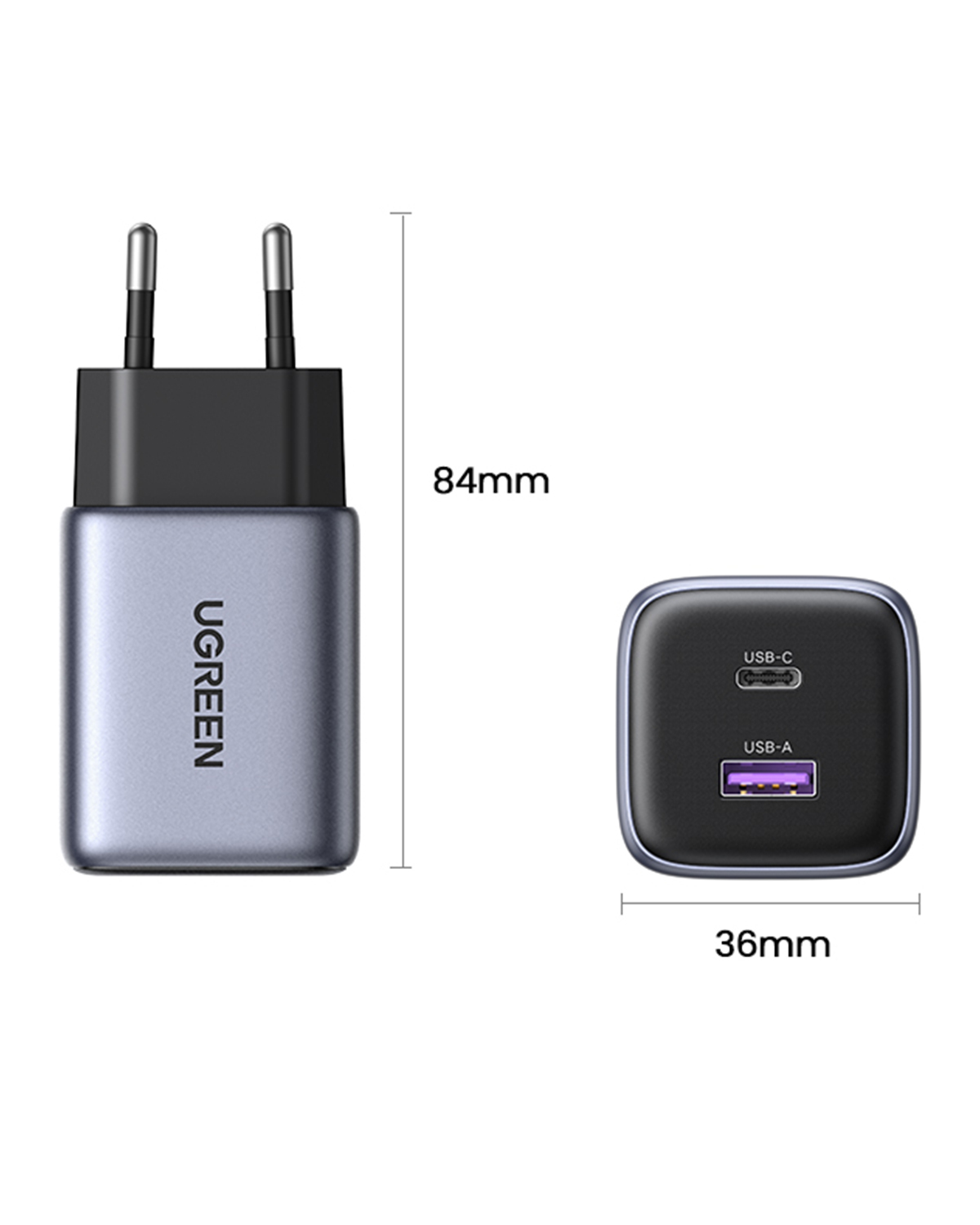 Ugreen 15539 mobile device charger Mobile phone, Tablet, Telephone Grey AC Fast charging Indoor – image 5