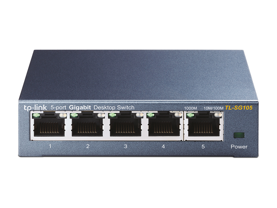 TP-Link TL-SG105 Ohanterad Gigabit Ethernet (10/100/1000) Svart
