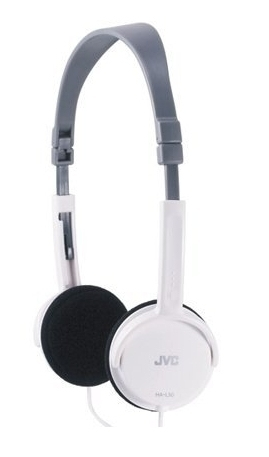 JVC Lightweight Headphones (White) Wired image 1