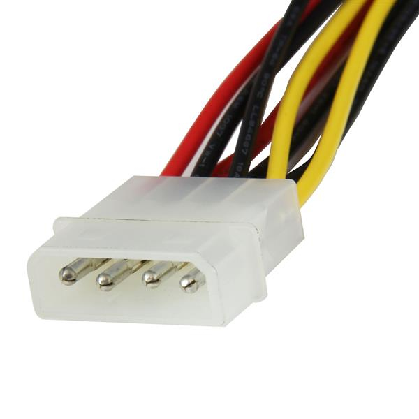 StarTech.com Cable SATA con Ángulo, 4-pin Molex Macho - 2x SATA 15-pin Hembra, 30cm,  PYO2LP4LSATR
