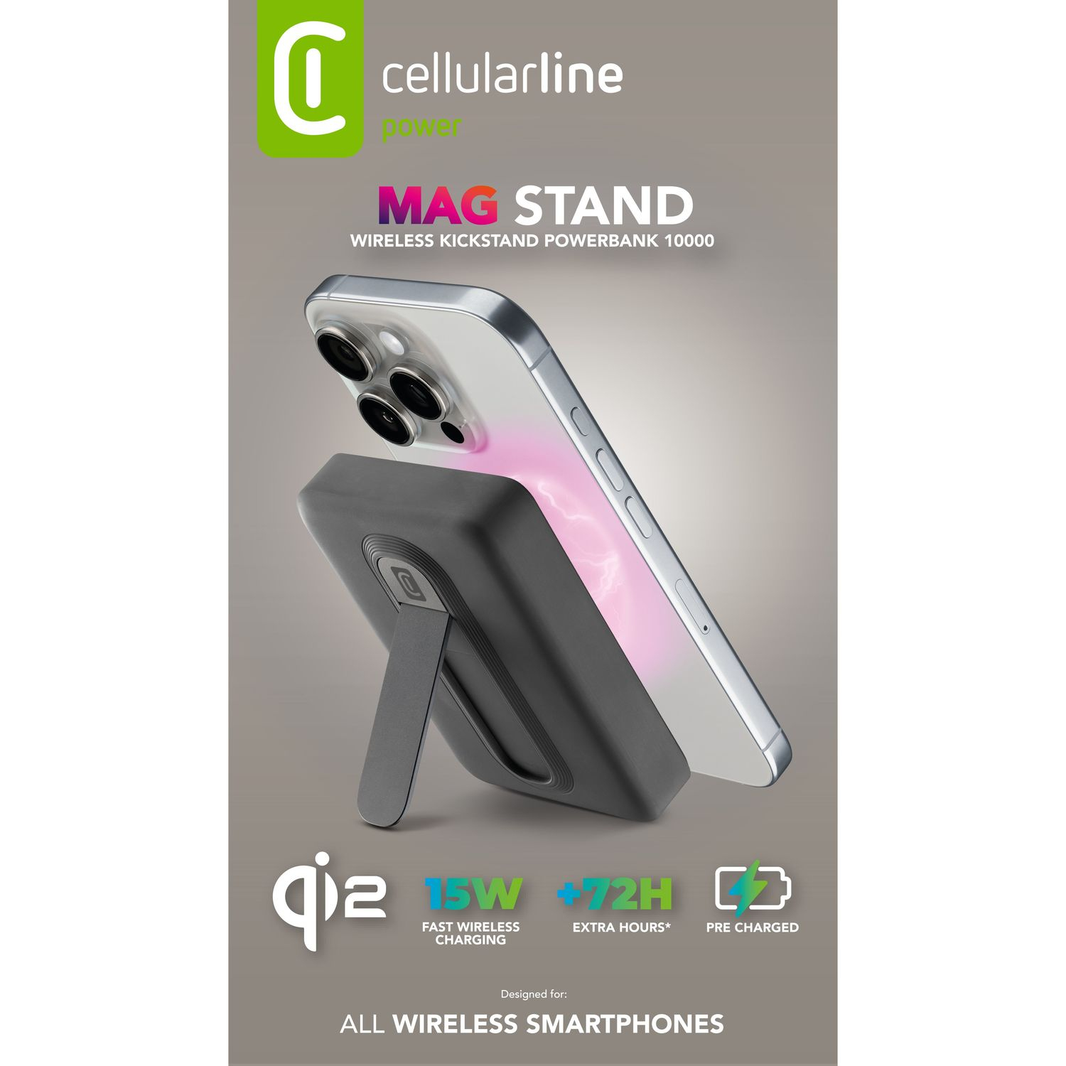 Cellularline Power Bank Mag Stand 10.000 Qi2 – image 2