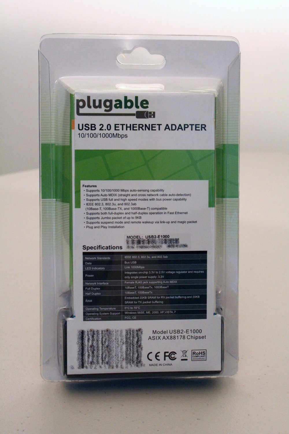 Plugable Technologies USB2-E1000 network card Ethernet – image 3
