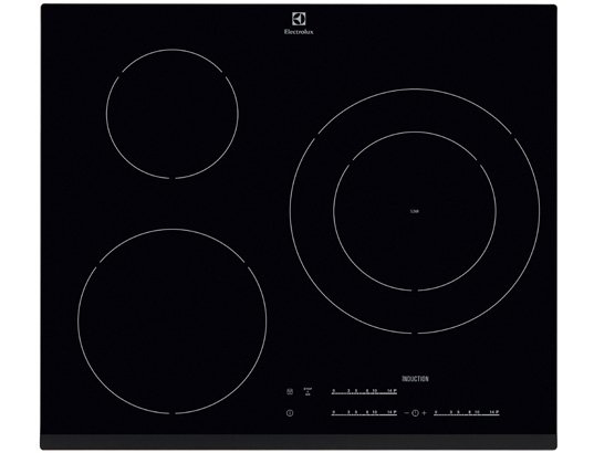 Electrolux EHM6532FOK Black Built-in Zone induction hob 3 zone(s)
