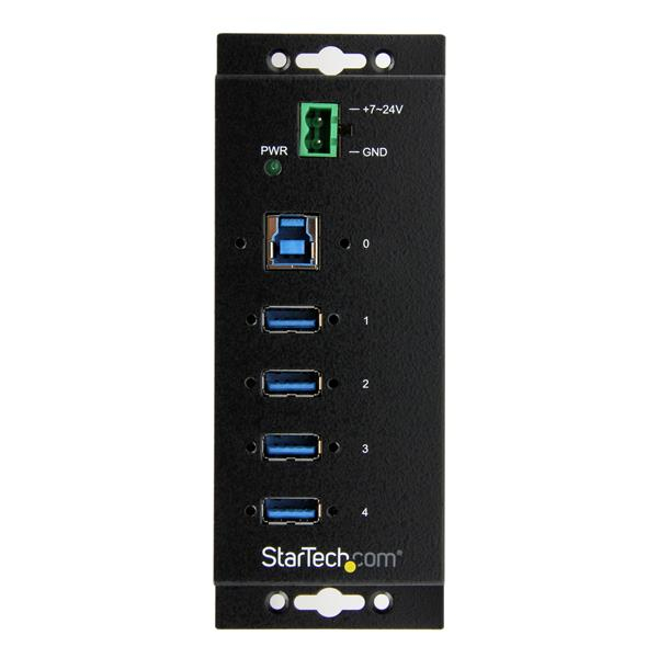 StarTech.com 4 Port Metal Industrial SuperSpeed USB 3.0 Hub with Surge Protection - Mountable – image 2