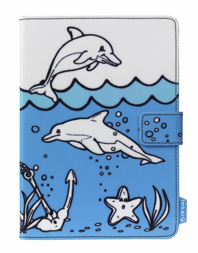 Techair Dolphins 17.8 cm (7") Folio Blue, White – image 1