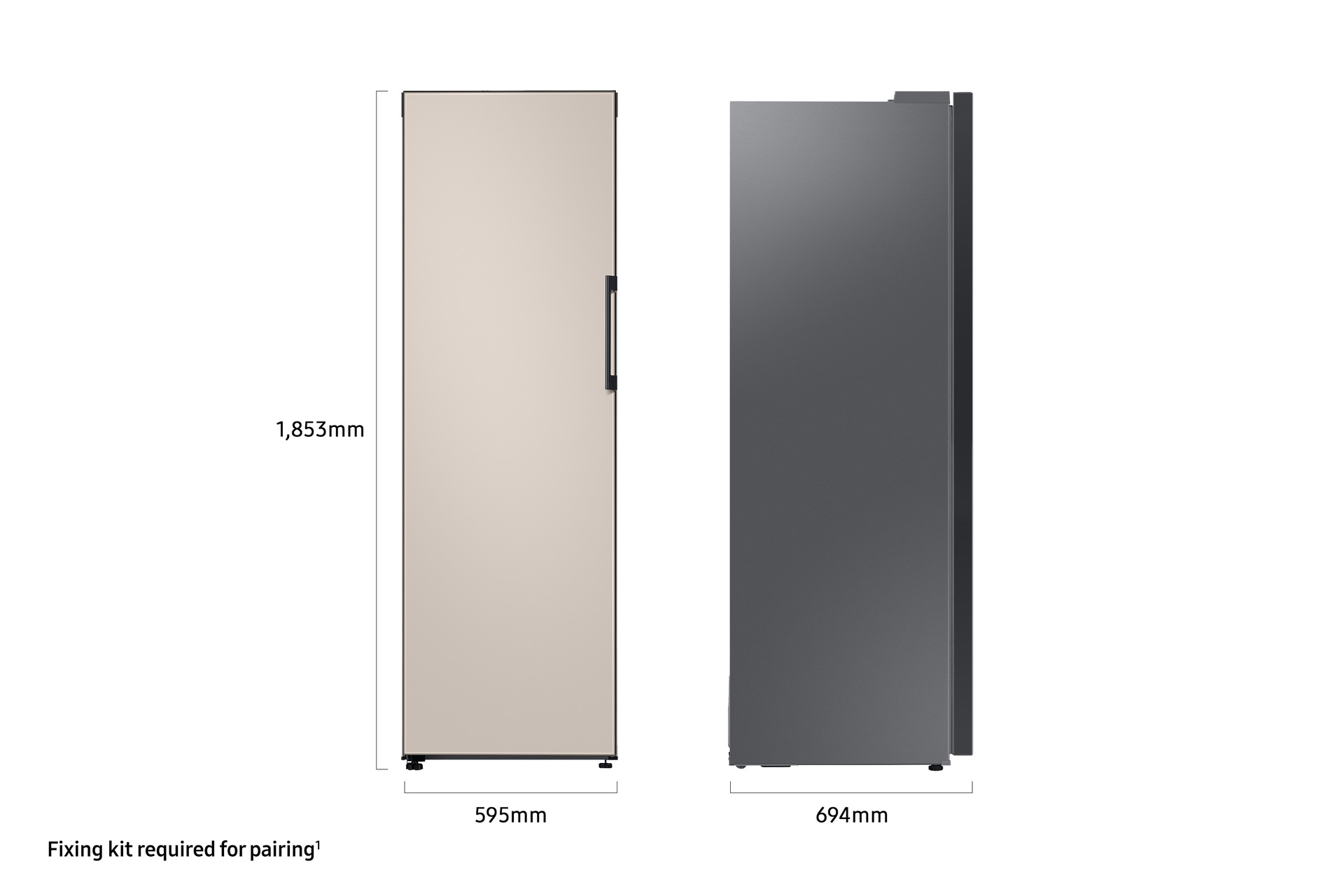 Samsung Bespoke RR39A74A3CE/EU Tall One Door Fridge with SpaceMax™ Technology - Cotta Beige – image 3