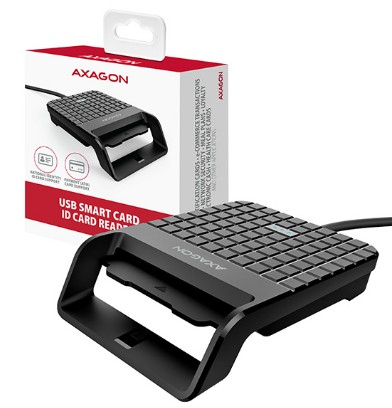 Axagon CRE-SM1 smart card reader Indoor USB USB 2.0 Black – image 4