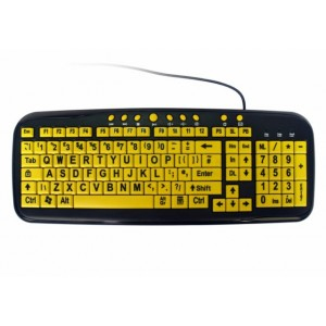 Hypertec K-HV-BY keyboard Universal USB QWERTY Black, Yellow