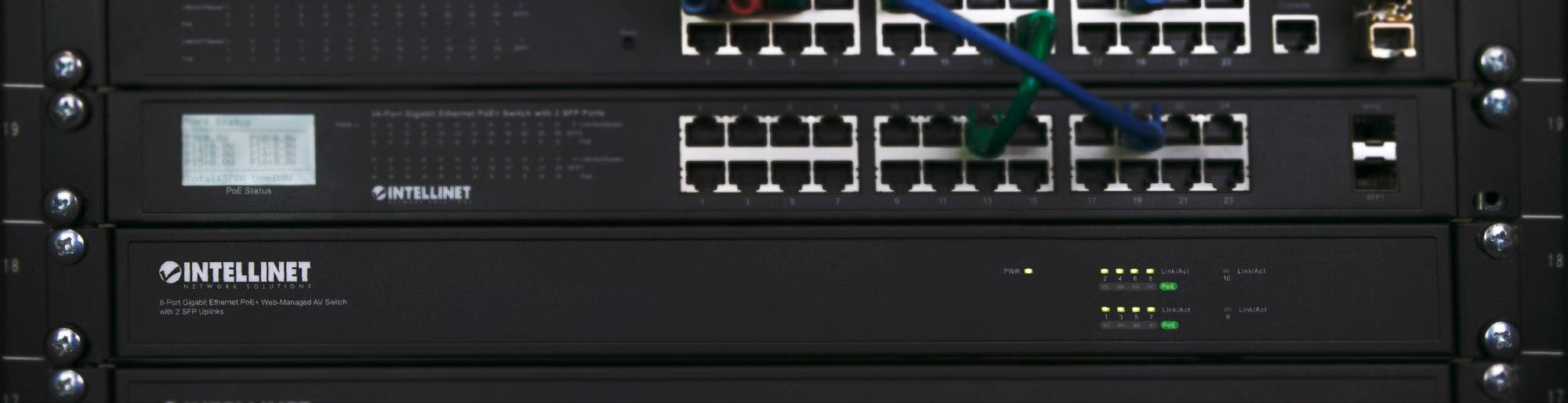 Intellinet 8-Port Gigabit Ethernet PoE+ Web-Managed AV Switch with 2 SFP Uplinks, Eight Rear-Facing PoE+ ports, IEEE 802.3at Power over Ethernet (PoE+), Layer2+ – image 5
