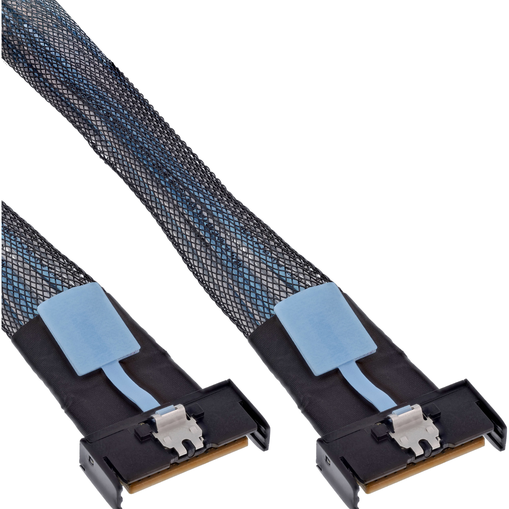 InLine 27661B cavo Serial Attached SCSI (SAS) 0,75 m 24 Gbit/s Nero, Blu, Grigio