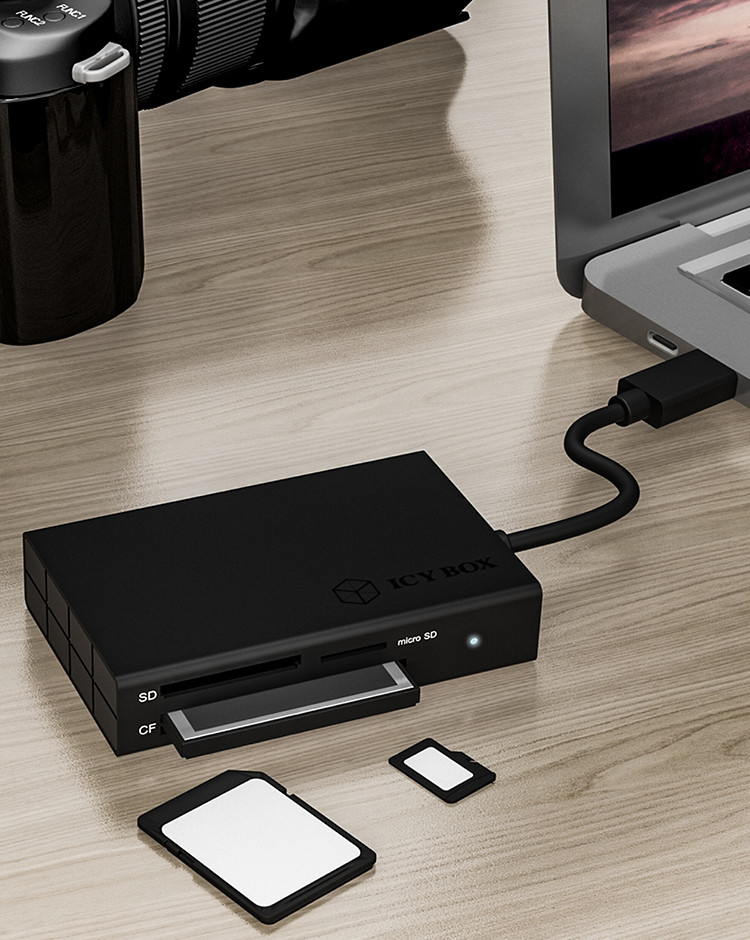 ICY BOX IB-CR401-C3 card reader USB 3.2 Gen 1 (3.1 Gen 1) Type-C Black – image 8
