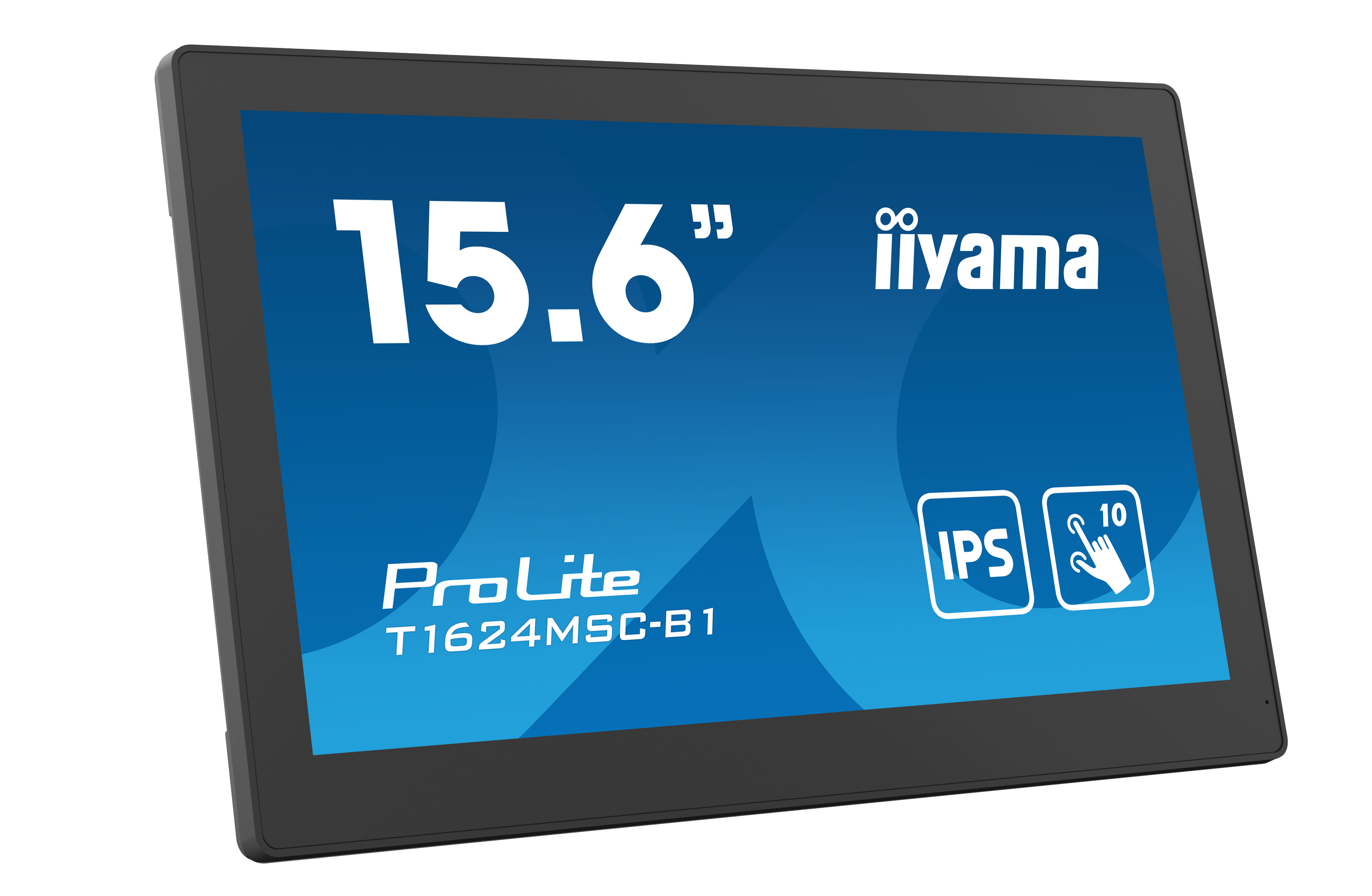 iiyama ProLite T1624MSC-B1 - LED monitor - 15.6" - touchscreen - 1920 x 1080 Full HD (1080p) - IPS - 450 cd/m� - 800:1 - 25 ms - HDMI - speakers - black, matte