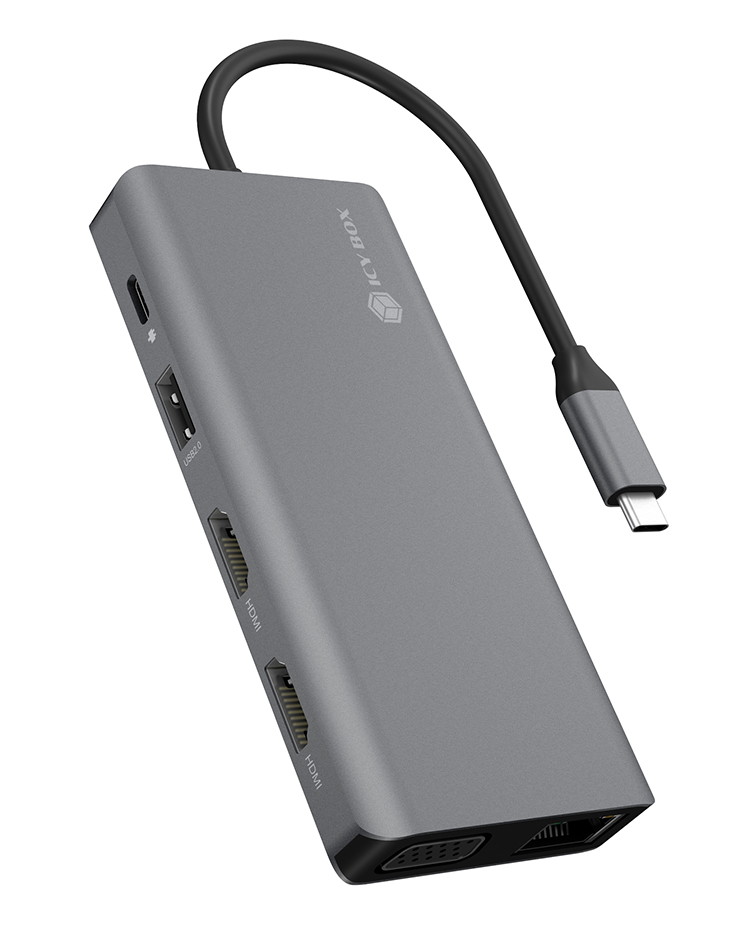 ICY BOX IB-DK4070-CPD Wired USB 3.2 Gen 1 (3.1 Gen 1) Type-C Anthracite, Black – image 6