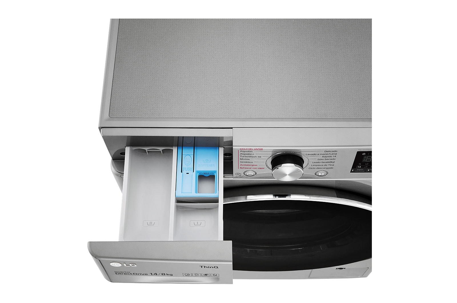 LG WD14VV3S6C washer dryer Freestanding Front-load Stainless steel – image 6