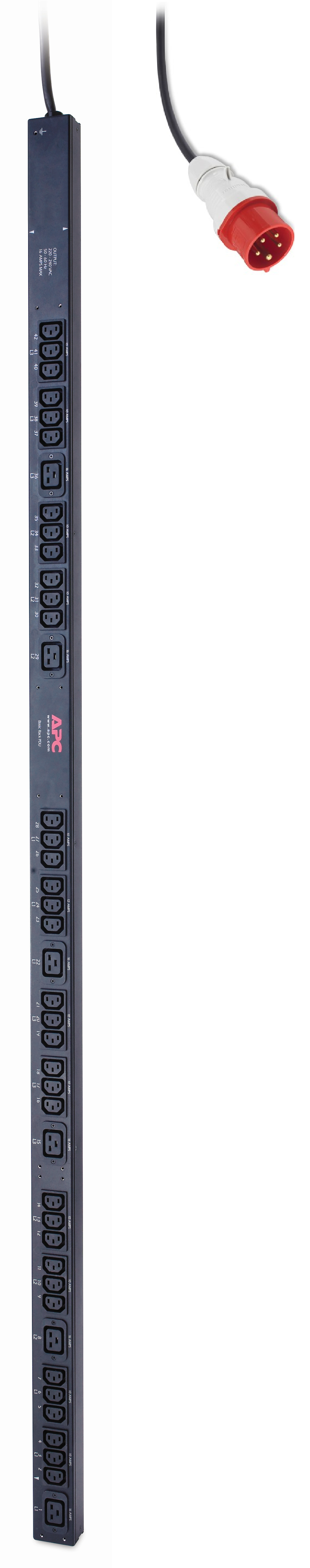 APC Rack PDU, Basic, Zero U, 11 kW, 230V, (36) C13 & (6) C19 – image 1