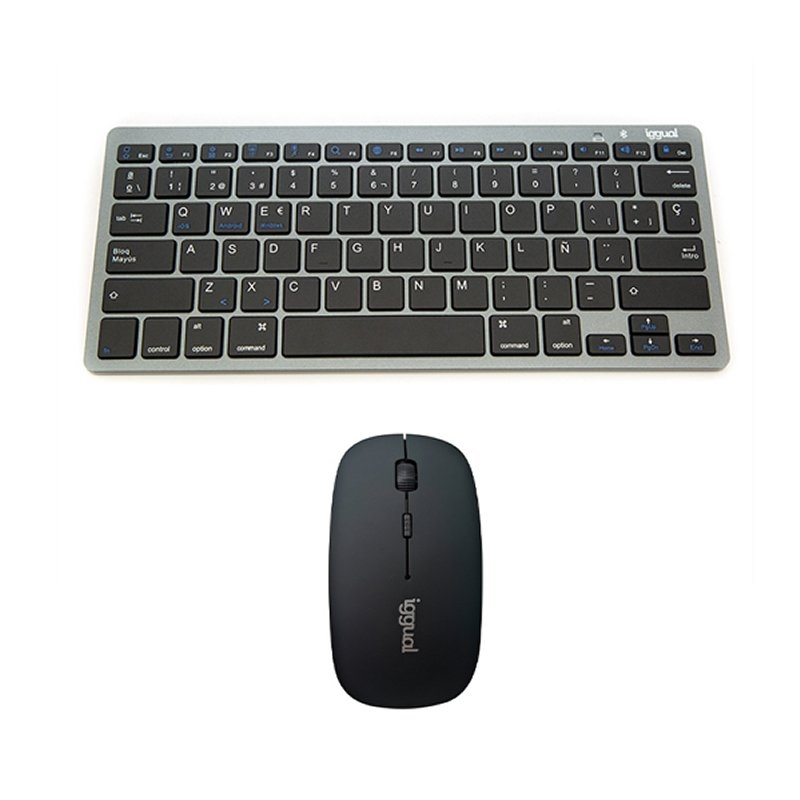 iggual IGG316917+IGG316771 keyboard Mouse included Bluetooth QWERTY Grey