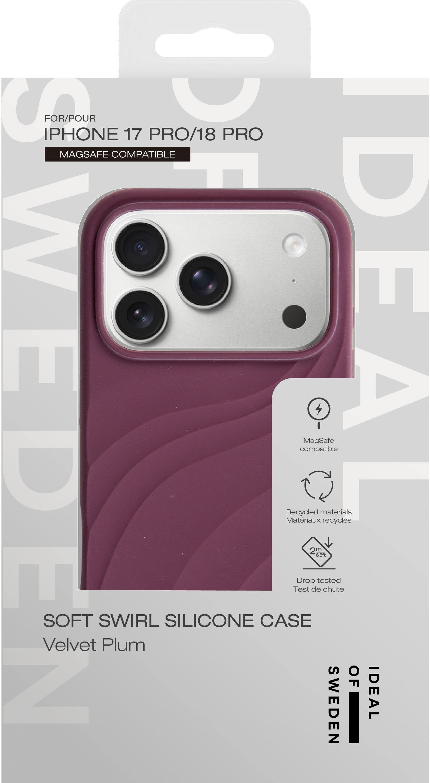 iDeal of Sweden Soft Swirl Silicone Case MagSafe iPhone 17 Pro / 18 Pro Velvet Plum – image 5