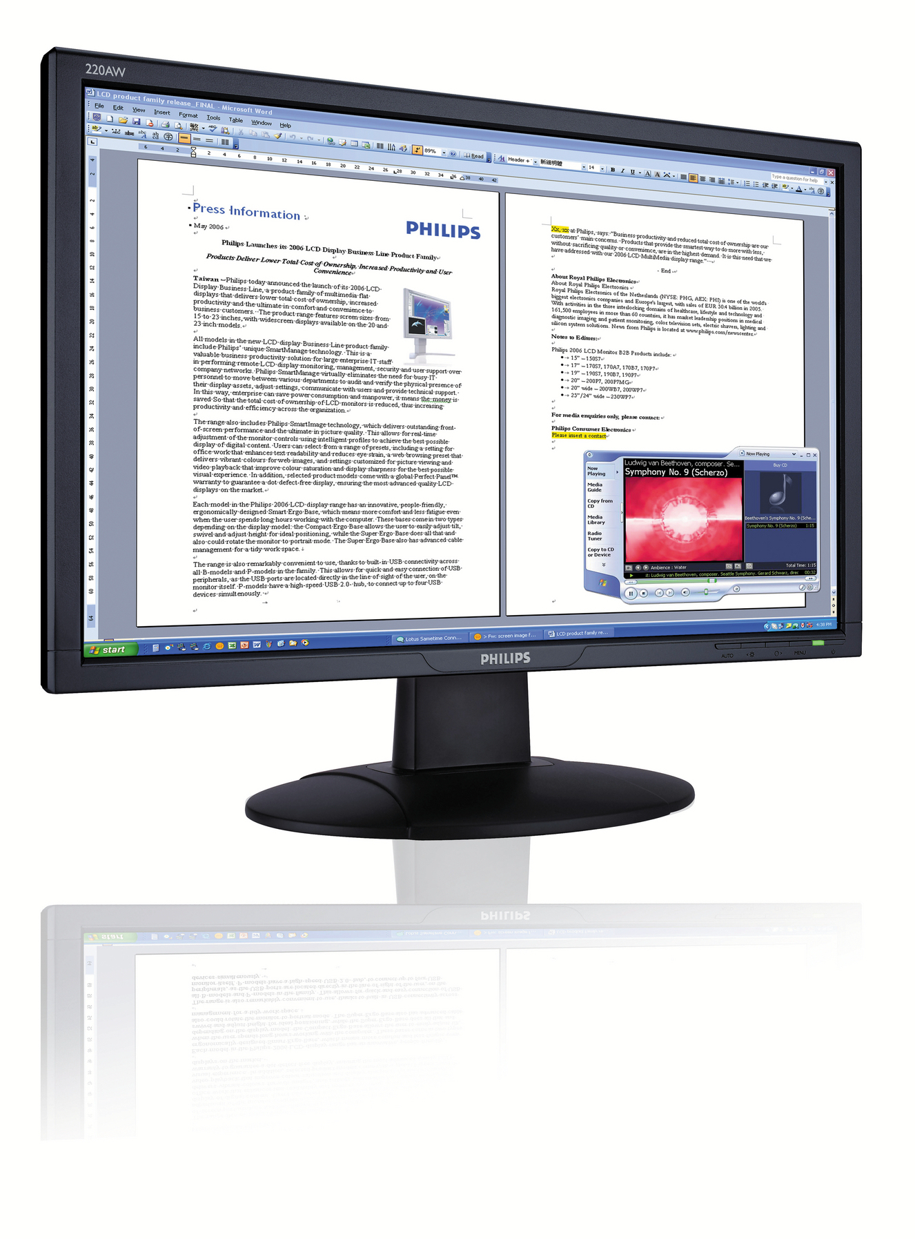 Philips 22" LCD widescreen monitor