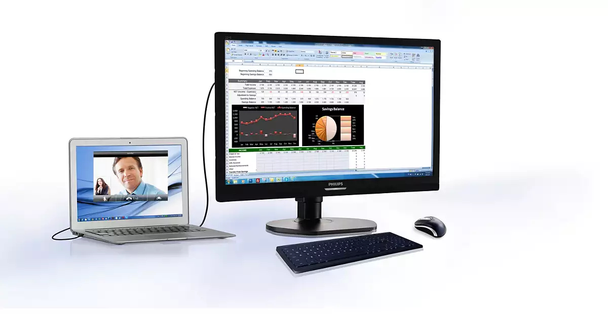 Philips Brilliance USB-docking LCD monitor 221S6QUMB/00 – image 3