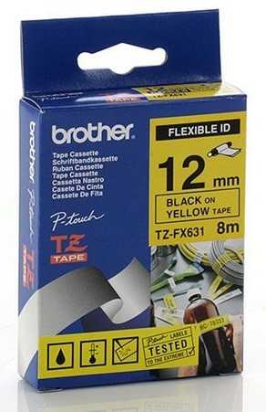 Brother TZ-FX631 nastro per etichettatrice Nero su giallo