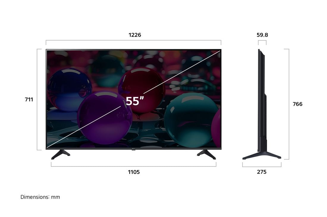LG UHD AI 55UA73003LA TV 139,7 cm (55 ) 4K Ultra HD Smart TV Wifi Noir Neuf — photo 4