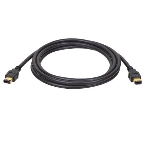Tripp Lite 6ft FireWire IEEE Cable with Gold Plated Connectors 6pin/6pin M/M 6' - IEEE 1394 cable - 6 pin FireWire (M) to 6 pin FireWire (M) - 6 ft - black