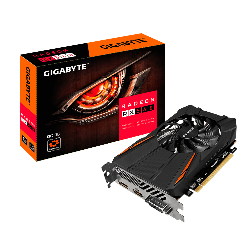 GIGABYTE GV-RX560OC-2GD graphics card AMD Radeon RX 560 – image 1
